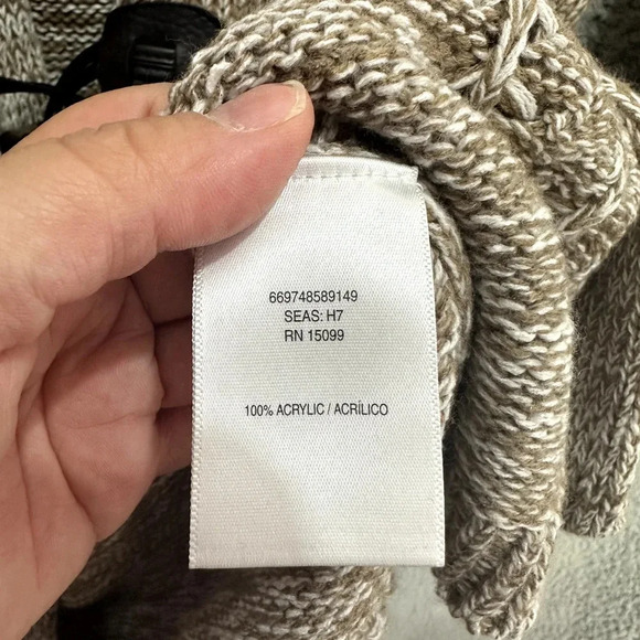 Laura Scott Cardigan Womens Small Brown Fisherman Cable Knit‎ Toggle Academia - Picture 7 of 8